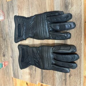 Olympia 410 Men's Gel pad Sport Gloves black leather motorcycle gloves medium